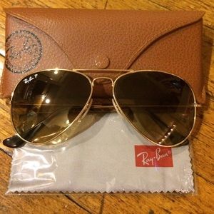 RARE Ray Ban NEW TITANIUM Polarized Aviators!